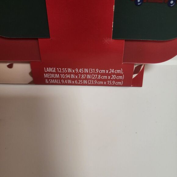 Holiday Time 3 Piece Flexible Mats Red, White, Green Includes 3 Convenient Sizes - Picture 3 of 11